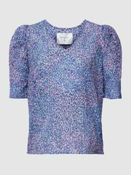 Blouse met all-over bloemenmotief, model 'Gaby' van Dante 6 Paars - 13