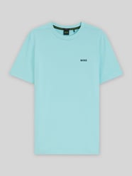 męski t-shirt o kroju regular fit z mieszanki bawełny od BOSS Green - 44