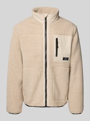 Regular Fit Teddyfell-Jacke mit Stehkragen von Tom Tailor Denim Beige - 13
