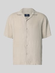 Regular Fit Leinenhemd mit Reverskragen von MCNEAL Beige - 6