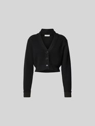 Strickjacke aus Schurwoll-Mix von Victoria Beckham Schwarz - 3