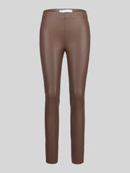 Spodnie ze sztucznej skóry o kroju slim fit z mieszanki wiskozy model 'RESA' od Raffaello Rossi - 20