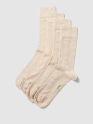 Socken mit Label-Detail im 4er-Pack von camano Beige - 12