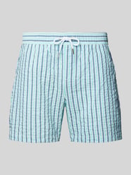 Badehose mit Streifenmuster Modell 'rayac' von Mango Blau - 25