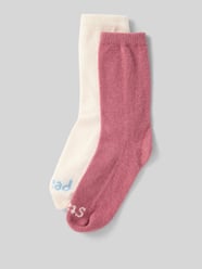 Sokken met elastische ribboordjes in een set van 2 paar van Jake*s Casual Fuchsia - 23