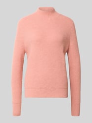 Sweter z dzianiny ze stójką od Christian Berg Woman Fuksjowy - 41