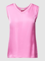 Blusenshirt mit V-Ausschnitt von Liu Jo White Rosa - 18