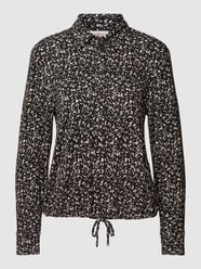 Blouseshirt met all-over motief van s.Oliver RED LABEL Grijs / zwart - 37