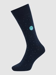 Sokken met stretch, model 'Erde' van Von Jungfeld Blauw - 26
