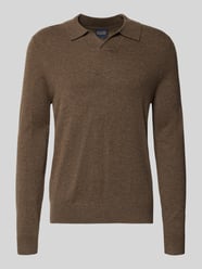 Strickpullover mit Polokragen und V-Ausschnitt von Christian Berg Men - 35