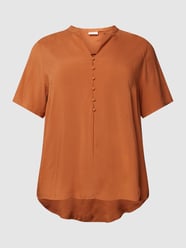 Blouseshirt met knoopsluiting, model 'ELINA' van ONLY CARMAKOMA Bruin - 3