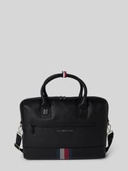 Handtasche mit Label-Details Modell 'TRANSIT' von Tommy Hilfiger Schwarz - 37