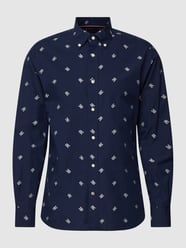 Freizeithemd mit Button-Down-Kragen Modell 'SPACED OUT MONOGRAM' von Tommy Hilfiger Blau - 46