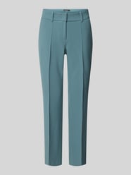 Slim fit stoffen broek met vaste persplooien, model 'FARAH' van Cambio Groen - 23