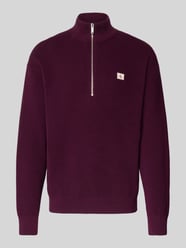 Strickpullover mit gerippten Abschlüssen von Calvin Klein Jeans Bordeaux - 47