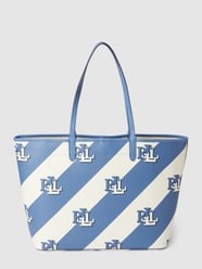Shopper mit Streifenmuster von Lauren Ralph Lauren Blau - 25