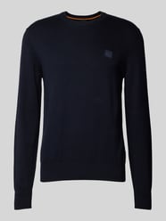 Sweter z dzianiny z okrągłym dekoltem model ‘Kanovano’ od BOSS Orange - 45