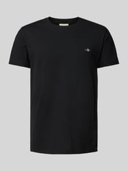 Slim Fit T-Shirt mit Label-Stitching von Gant - 31