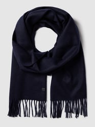 Sjaal van kasjmier, model 'ELEVATED PLAQUE' van Tommy Hilfiger Blauw / turquoise - 2