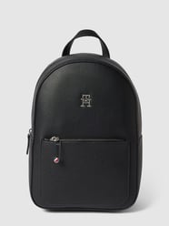Rucksack mit Label-Applikation Modell 'EMBLEM' von Tommy Hilfiger Schwarz - 2