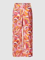 Spodnie materiałowe o skróconym kroju od Raffaello Rossi Różowy - 46