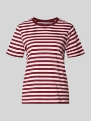 Regular Fit T-Shirt aus reiner Baumwolle Modell 'RIA' von PIECES Bordeaux - 21