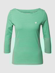 Shirt met lange mouwen met streepmotief van Tom Tailor Groen - 24