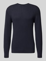 Sweter z dzianiny z prążkowanymi wykończeniami od Christian Berg Men - 39