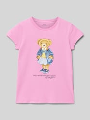 T-shirt met motief- en labelprint van Polo Ralph Lauren Kids - 3