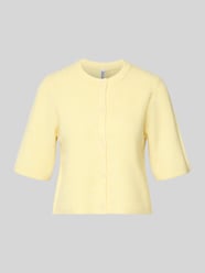 Kardigan rozpinany o pudełkowym kroju z prążkowanej dzianiny model 'SILLY' od PIECES - 25