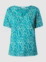Blusenshirt mit floralem Muster Modell 'Nadin' von Pieces Grün - 43