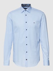 Regular fit zakelijk overhemd met kentkraag van Tommy Hilfiger Blauw - 15