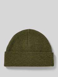 Beanie mit breitem Umschlag und Logo-Stitching von Superdry Grün - 17