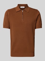Regular Fit Poloshirt mit Reißverschluss von Mango Rot - 9