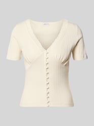 T-shirt met kant en knoopsluiting van Jake*s Casual - 37