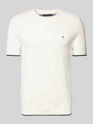 T-Shirt mit Label-Detail von Tommy Hilfiger Beige - 45