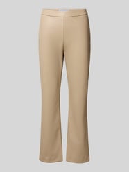 Flared Bootcut Hose in Leder-Optik Modell 'MACY' von Raffaello Rossi Beige - 35