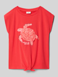 T-shirt w kształcie v z czystej bawełny od s.Oliver RED LABEL - 36