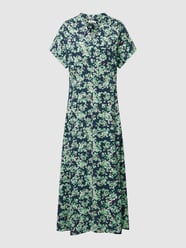 Maxi-jurk met serafinohals, model 'SWAANTJE DITSY FLORAL' van Armedangels Blauw - 36