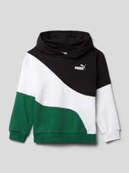 Hoodie met labelprint, model 'POWER CAT' van Puma Groen - 5