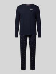 Pyjama mit Label-Print von Tommy Hilfiger Blau - 6