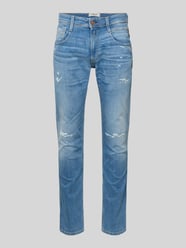 Jeansy o kroju slim fit z efektem znoszenia Model 'Anbass' od Replay - 2