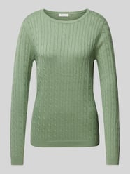 Gebreide pullover met kabelpatroon van Christian Berg Woman Groen - 28