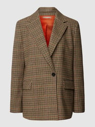 Blazer mit Hahnentrittmuster von Jake*s Collection Beige - 24