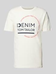 T-Shirt mit Rundhalsausschnitt von Tom Tailor Denim Beige - 7