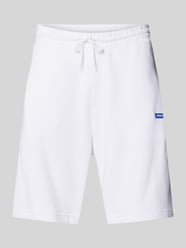 Regular Fit Sweatshorts mit Label-Patch Modell 'Nasensio' von Hugo Blue Weiß - 30