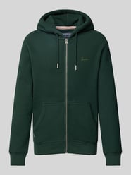 Sweatjack met labelstitching van Superdry Groen - 28