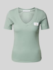 T-shirt z naszywką z logo od Calvin Klein Jeans Zielony - 11