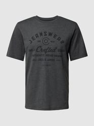 T-Shirt mit Label-Print von Jack & Jones Grau - 8