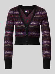 Slim fit gebreid jack met wol, model 'FAIRISLE' van Tommy Jeans - 32